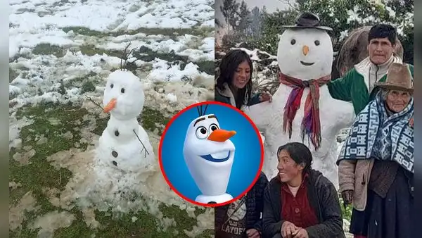 ¡Olaf en Cusco! Niños y pobladores construyen muñecos de nieve tras nevada