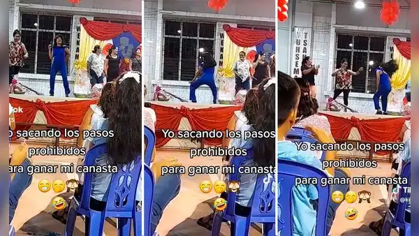 Madre sorprende con sus pasos de baile para ganar la canasta: "Las nuevas generaciones"