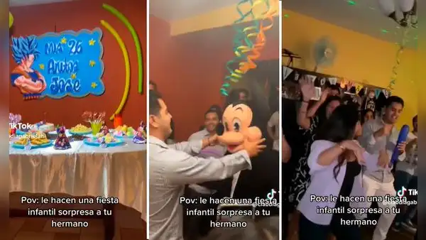 Joven de 26 años celebra su cumpleaños con temática de Dragon Ball: "Nunca es tarde"