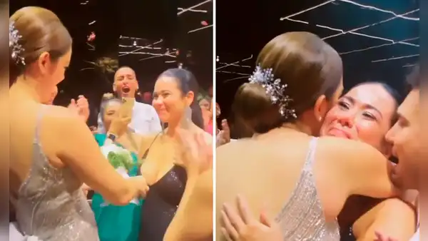 Magdyel Ugaz se emocionó hasta las lágrimas al recibir el bouquet de Karen Schwarz
