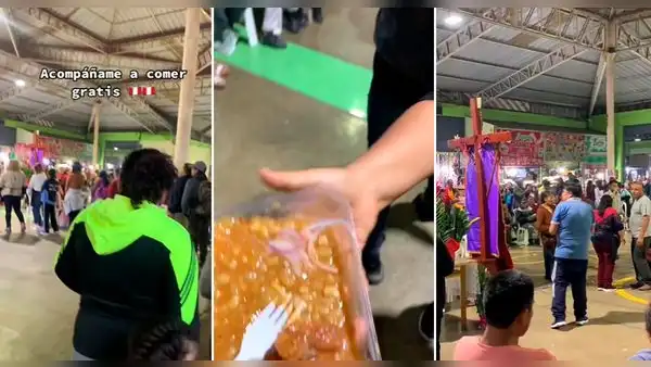 Joven aprovecha celebración en mercado para recibir un plato de comida gratis: “¡Qué bendición!”
