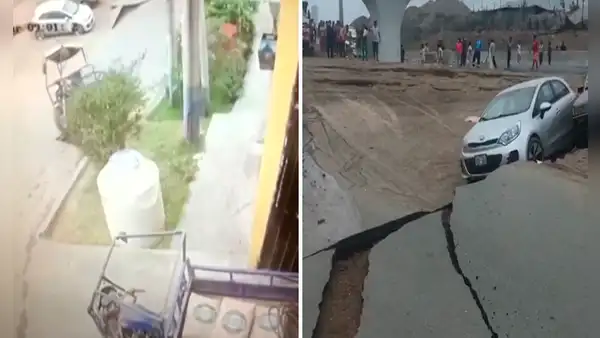 Cámaras de seguridad captan preciso instante de hundimiento de vivienda en Chancay