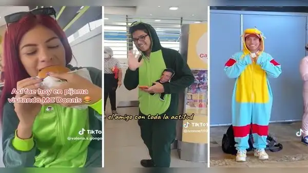Jóvenes van en pijama a local de comida rápida por promoción de desayunos gratis: "¡Sin miedo al éxito!"