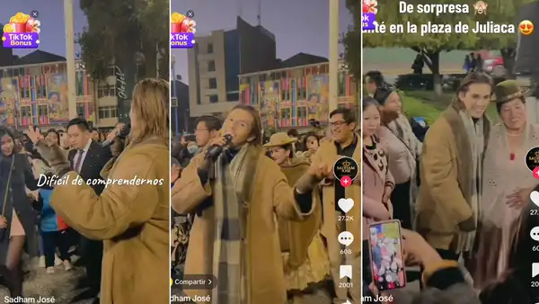 Sadham José, intérprete huancaíno, se volvió viral al cantar en la plaza Bolognesi de Juliaca