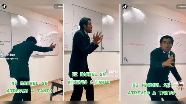 Profesor se gana los aplausos al narrar con gran entusiasmo el cuento "Ollantay" a su clase