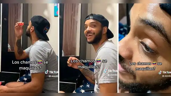 Venezolano sorprende al demostrar su habilidad para maquillarse con rímel: "¡Qué estilo!"