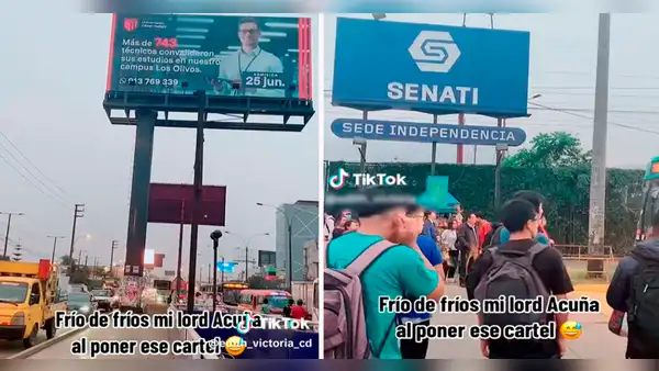 UCV coloca peculiar cartel frente a Senati: “La competencia está dura”