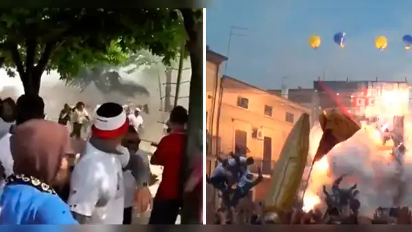 Fuegos artificiales explotan entre multitud y causan pánico durante festival en Italia