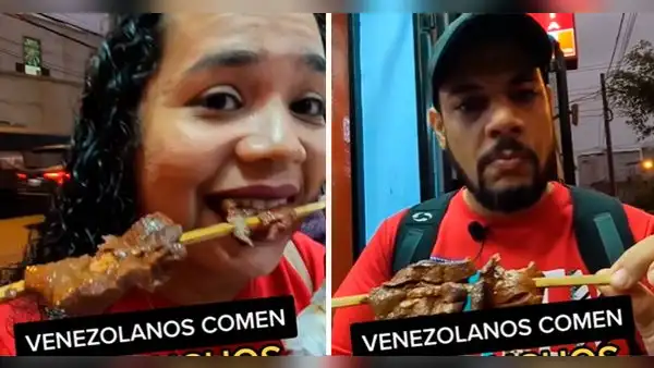 Familia venezolana prueba anticuchos y se vuelve viral: "Lo máximo mi Perú"