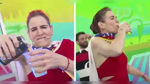 Gigi Mitre toma cerveza en vivo en presentación de Los Shapis: "¡Salud, Perú!"