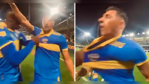 Advíncula y su desmedida celebración: jaloneó a su compañero tras el gol de Boca