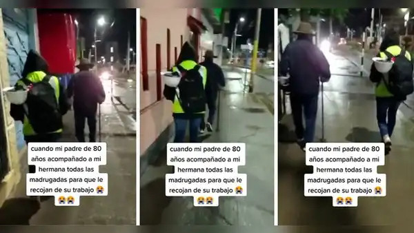 Hombre de 80 años acompaña a su hija al paradero todas las mañanas y enternece en redes: "Tan bello"