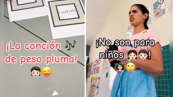 Niños de kinder exigen a su maestra que ponga Peso Pluma, y esta se niega por "no ser correcto"