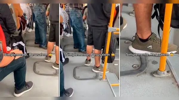 Joven utiliza singulares zapatillas en micro y lo trolean: “Simplemente Perú”