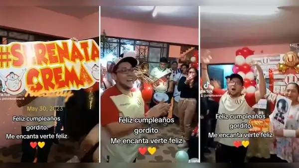 Mujer celebra el cumpleaños de su novio con 'serenata crema': "El mejor regalo"