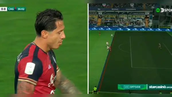 Lapadula marcó un golazo para el Cagliari, pero lo anularon por ligera posición adelantada