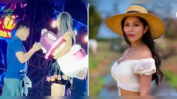 Joven rechazó beso de Yarita Lizeth durante concierto: “Ya que no quiere, ni modo”