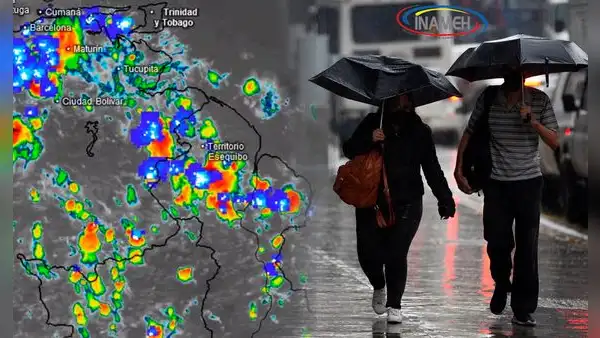 Alerta para 10 estados de Venezuela por fuertes lluvias, según Inameh