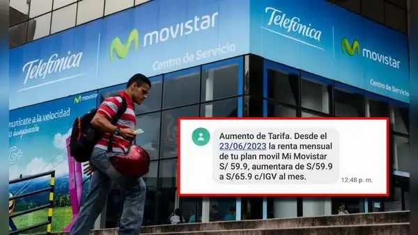 Movistar incrementará en hasta S/6 sus tarifas de línea móvil