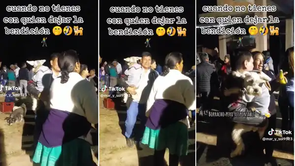 Hombre enternece redes al bailar con su perrito: “Cuando no tienes con quién dejar a la bendición”