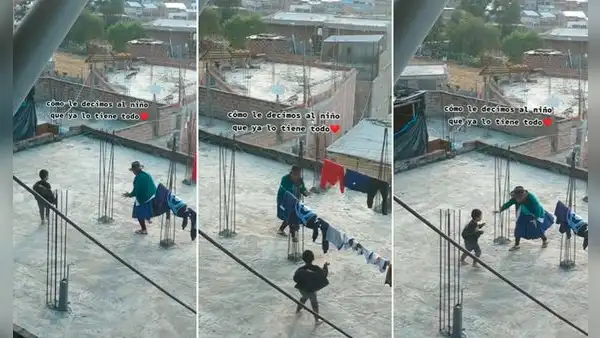 Niño se divierte jugando junto con su abuelita y conmueve en redes: "Ganó en la vida"