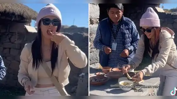 Rosángela Espinoza come arcilla en Puno y sorprende con su reacción: “Buenísimo”