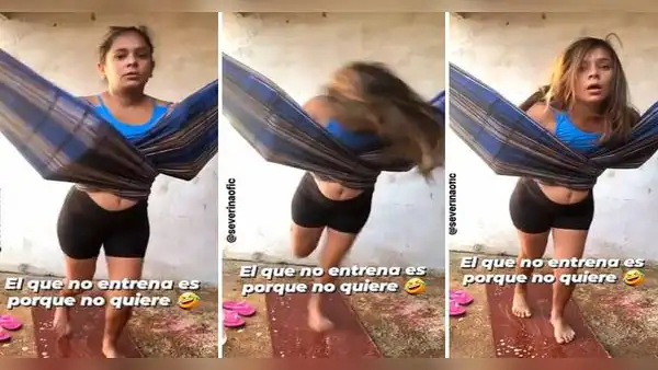 Joven tiene singular idea para entrenar en casa y usuarios reaccionan: "Lo que callamos los pobres"