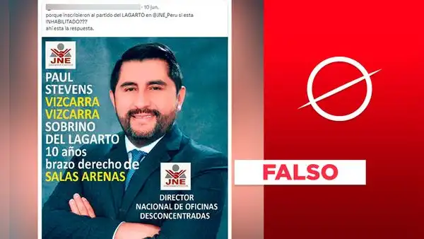 Es falso que funcionario del JNE sea familiar de Martín Vizcarra