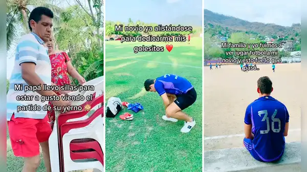 Invita a sus ‘suegros’ para que lo vean jugar fútbol, pero se queda en la banca todo el partido