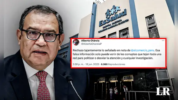 Otárola niega implicancia en pago irregular de S/41 millones en EsSalud: Corruptos buscan desviar la atención