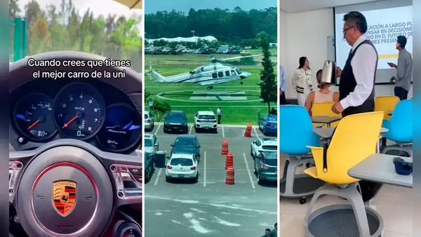 “A lo Ricky Ricón”: alumno llega a universidad en helicóptero y tiene hasta mesero en el salón