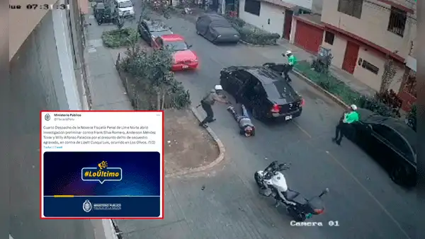 Fiscalía abre investigación a 3 sujetos que intentaron secuestrar a una mujer en Los Olivos
