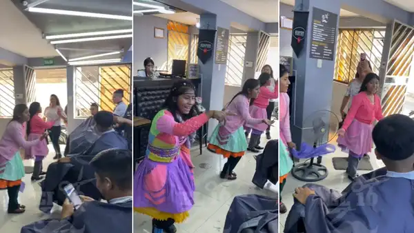 Hermanitas que interpretan temas de Yarita Lizeth sorprenden a clientes de barbería: “Las Yaritas”