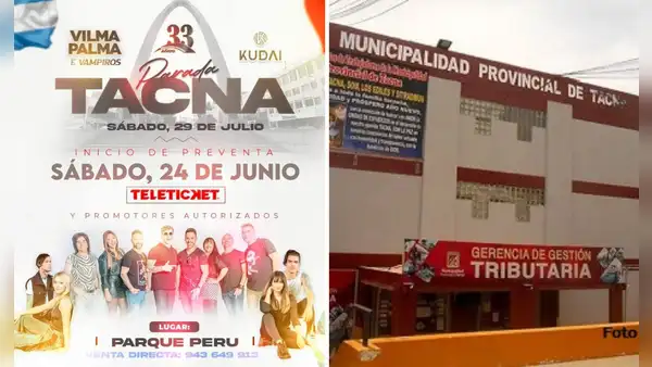 ¿Concierto de Vilma Palma e Vampiros y Kudai en Tacna se canceló?: esto dijeron las autoridades