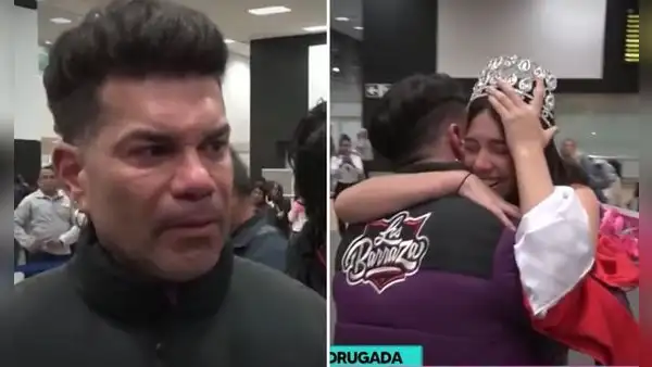'Tomate' Barraza lloró al reencontrarse con su hija Gaela tras ganar el Miss Teen Model World para Perú