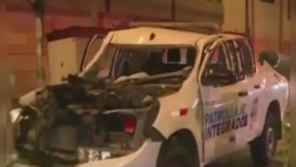 La Victoria: camioneta de serenazgo impacta contra camión y deja una serena herida