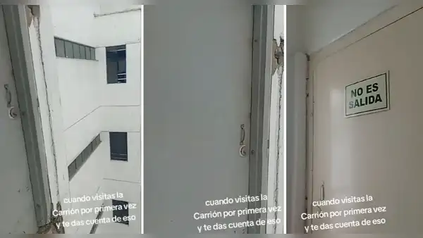 Visitan Instituto Carrión y hallan puerta con salida al vacío en el piso más alto : “Es otro universo académico”