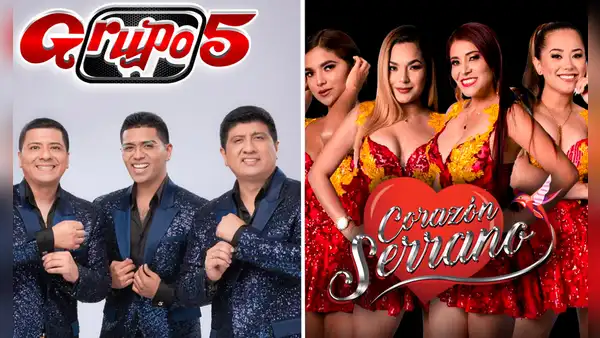 ¿Corazón Serrano o Grupo 5?: este es el grupo de cumbia más escuchado del Perú, según ChatGPT