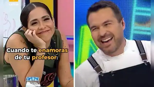 Katia Palma pone nervioso a Giacomo Bocchio: "Parece un Avenger con ese mandil de cocinero"