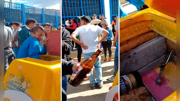 ¡Negocio es negocio! Heladero sorprende al vender cerveza con su triciclo durante procesión