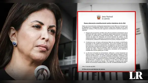 JNJ rechaza denuncia constitucional de Patricia Chirinos contra 3 de sus integrantes