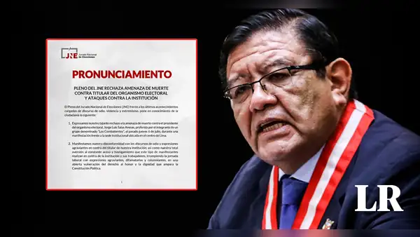 Pleno del JNE rechaza amenazas de muerte contra Salas Arenas: "Requerimos al MP una pronta acción"