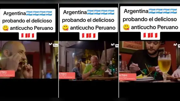 Argentinos prueban anticuchos de Luciano Mazzetti y dicen: "Tiene extraño sabor"