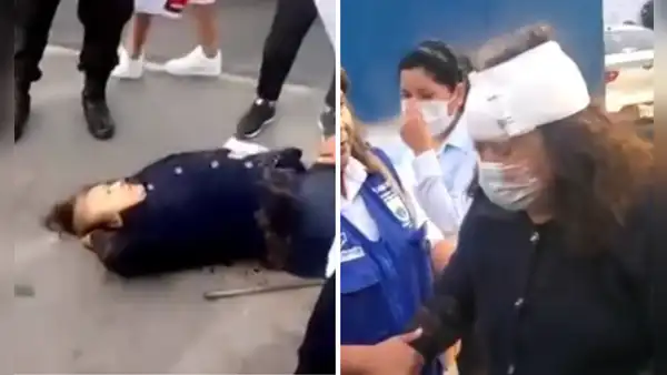 Mujer de la tercera edad termina herida tras fuerte gresca entre serenos y vendedores informales