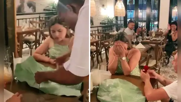 Pareja cena en restaurante de lujo y mujer no esperaba que le pidieran matrimonio: "Pensé que era el postre"