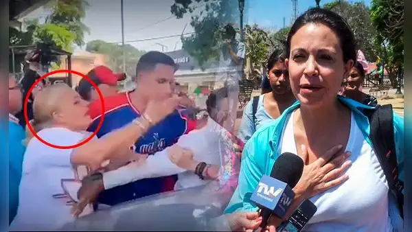 Mujer intenta agredir a María Corina Machado rumbo a un acto de campaña: "El régimen recurre a la violencia"