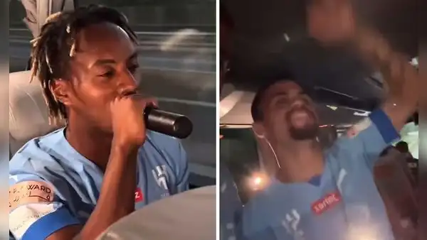 André Carrillo sorprende al cantar "Uva Bombom" con jugadores de Al Hilal y video se vuelve viral