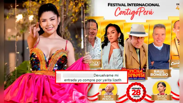Usuarios reclaman ante cambio de Yarita Lizeth por grupo colombiano en festival: "Devuélvanme mi entrada"
