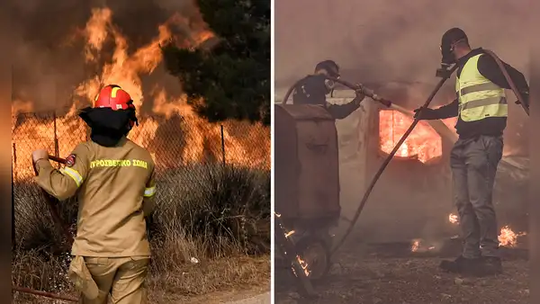 Grecia lucha contra 3 grandes incendios forestales que afectan otras zonas del hemisferio norte