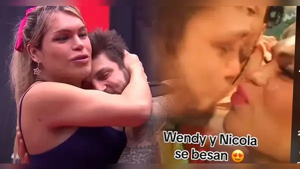 Nicola y Wendy protagonizan romántico beso tras salvarse de eliminación en 'La casa de los famosos'